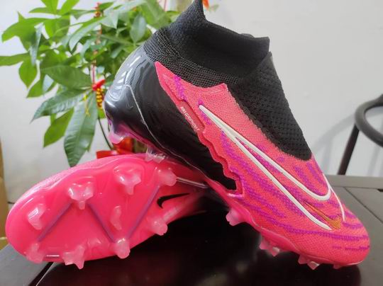 Nike Football Hi-top Shoes Peach Black-36